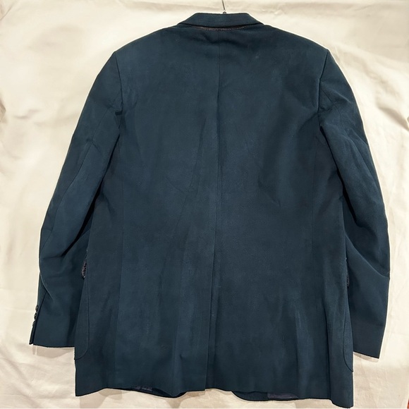 Vintage Trojan Deluxe Clothes Of Hollywood Blue 2 Button Blazer Men’s Sz L/44 - Picture 2 of 8